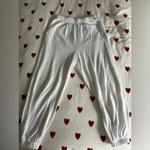 GARAGE oversized high rise white sweatpants size small